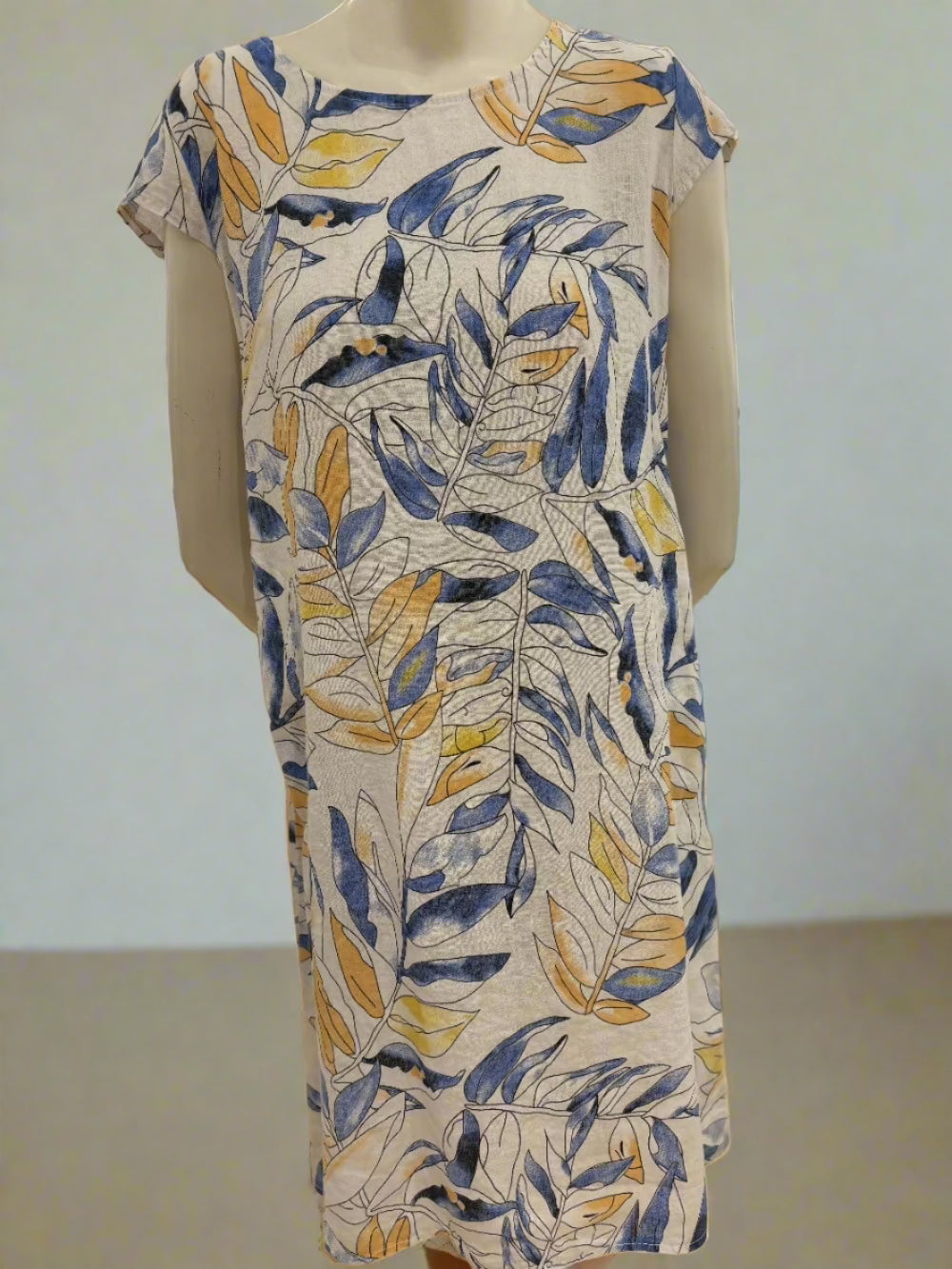 Print Linen/Cotton Dress