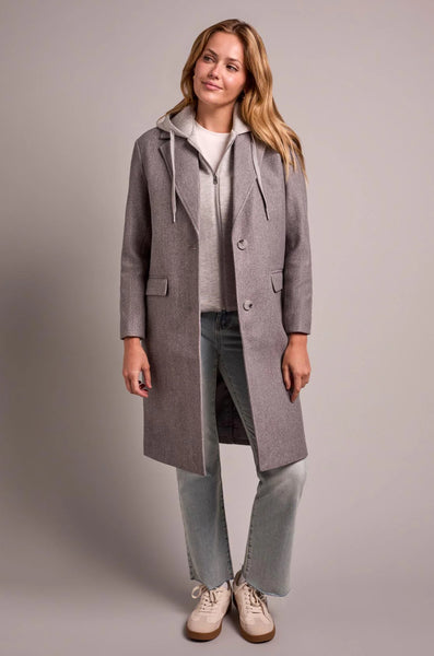 Trench Coat With Fooler Hoodie