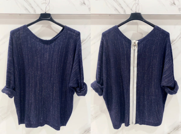 Zip Back Sweater - Italian