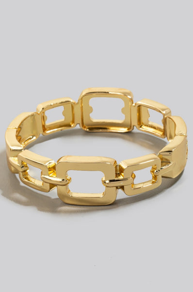 Solid Metallic Chain Hinge Bracelet