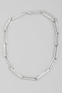 Long Oval Chain Link Necklace
