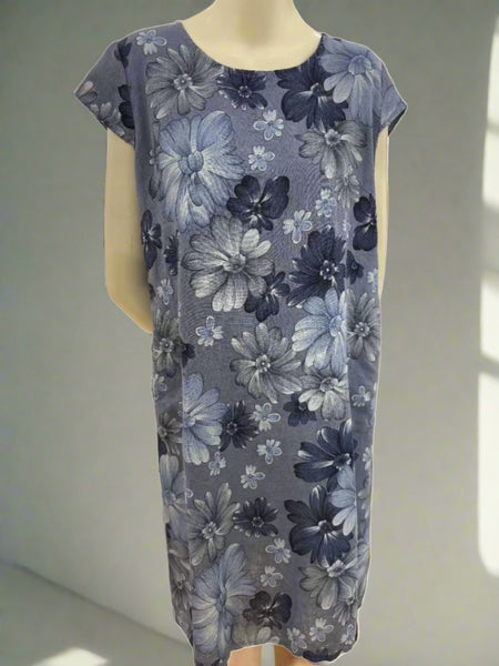 Print Linen/Cotton Dress