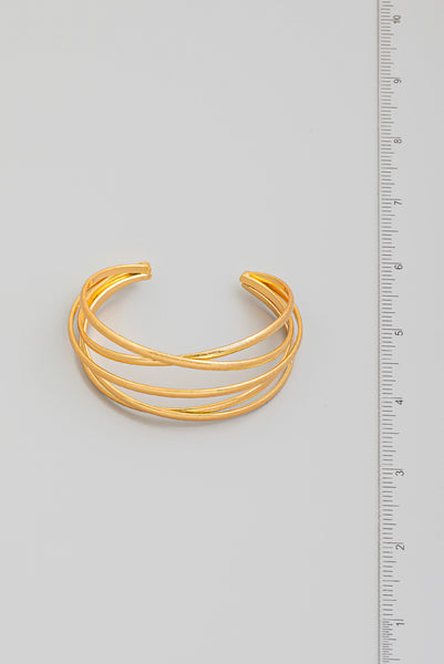 Matte Five Row Cuff Bracelet