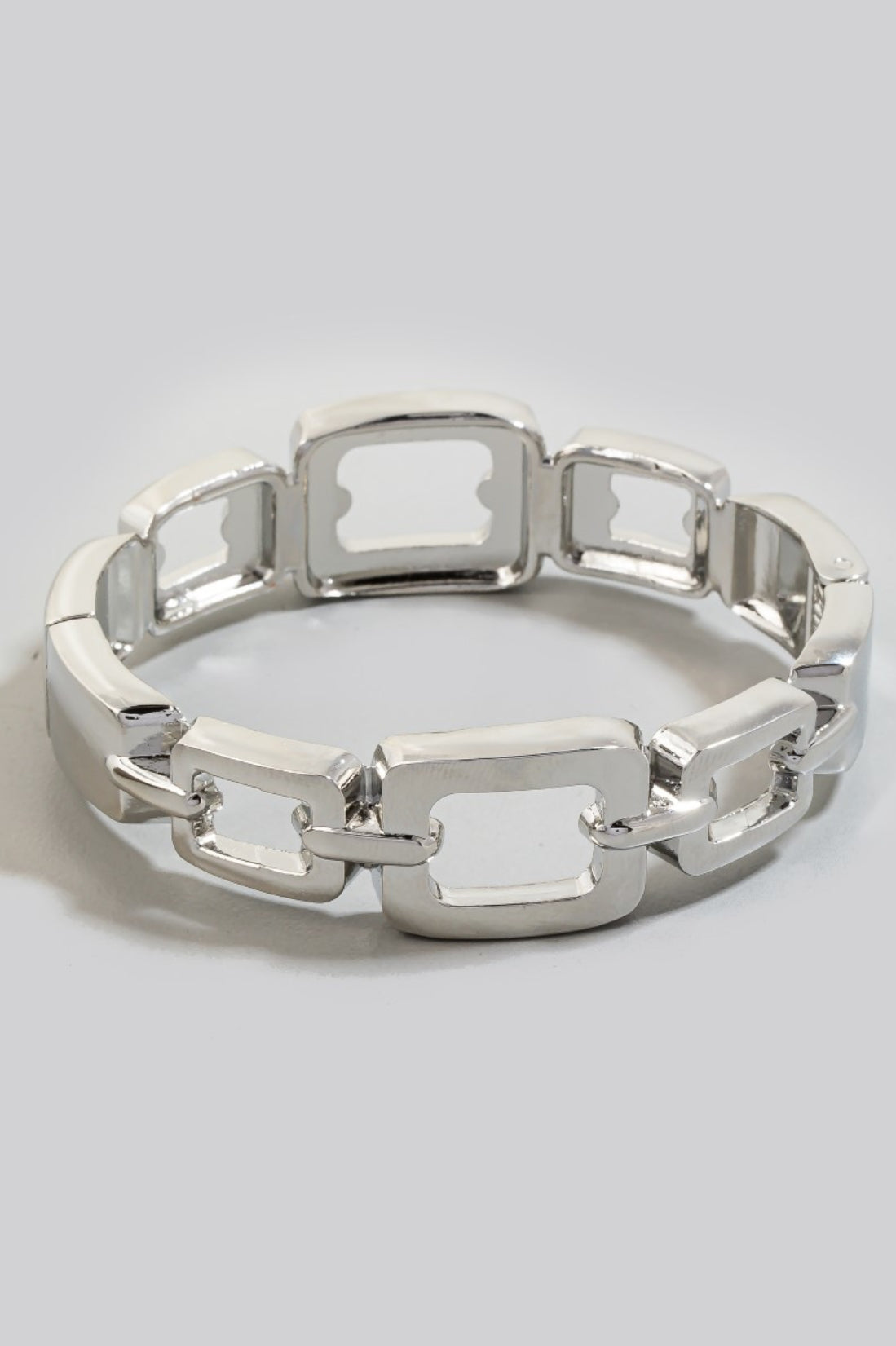 Solid Metallic Chain Hinge Bracelet