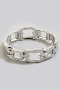 Solid Metallic Chain Hinge Bracelet