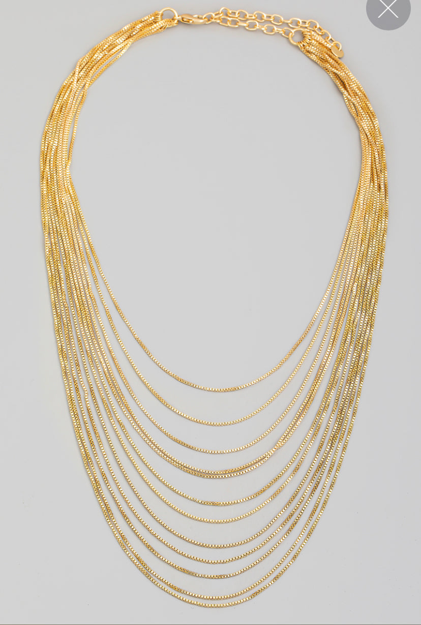 Multi Dainty Layered Chain Necklace