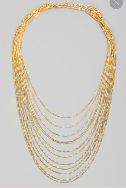 Multi Dainty Layered Chain Necklace