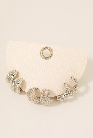 Mixed Wide Hoop Earring Set