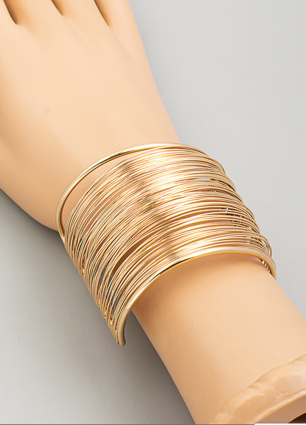 Multi Wire Strand Cuff Bracelet