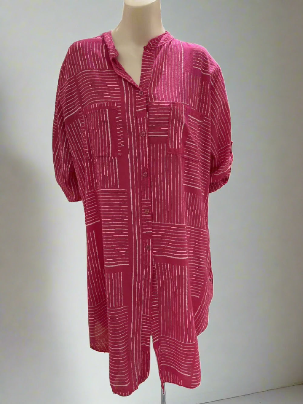 Stripe Cotton Tunic Dress