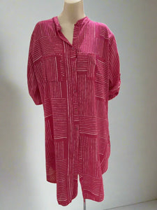 Stripe Cotton Tunic Dress