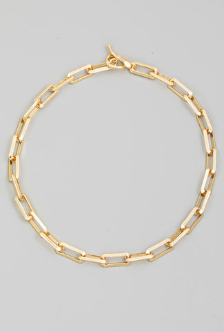 Rectangle Toggle Chain Link Necklace