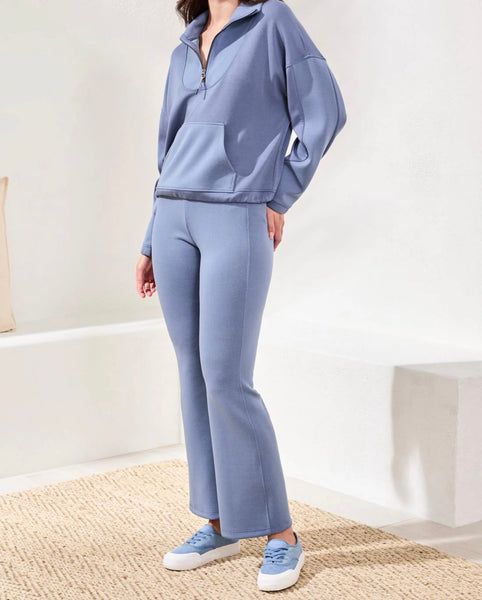 Long Sleeve Mock Neck Top With Zipper