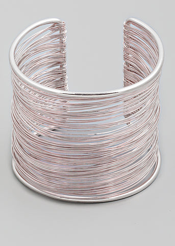 Multi Wire Strand Cuff Bracelet
