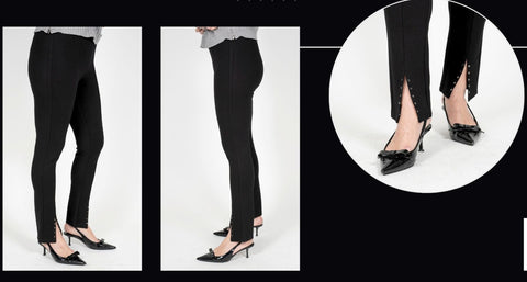Ponte Roma Ankle Pants With Studs Detail