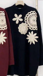 Sweater Tunic With Embroidery Detail