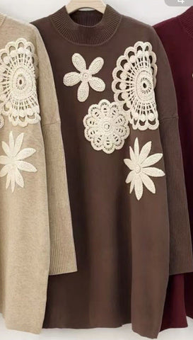 Sweater Tunic With Embroidery Detail