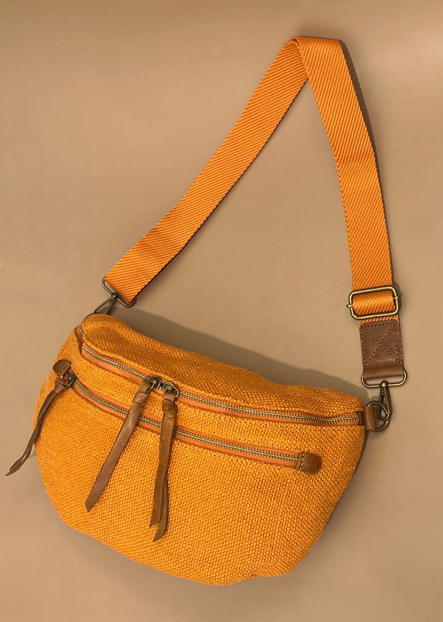 Cross Body Linen Bag