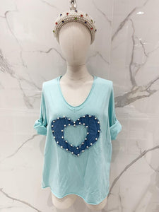 Pearl Heart Front Top