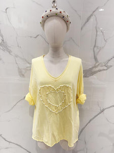 Pearl Heart Front Top