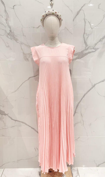 Long Pleat Skirt Dress