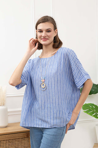 Cotton Mix Stripe Top