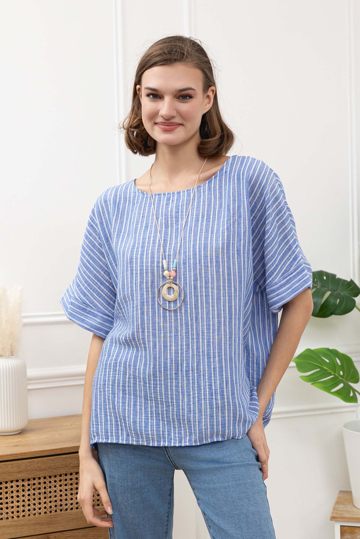 Cotton Mix Stripe Top