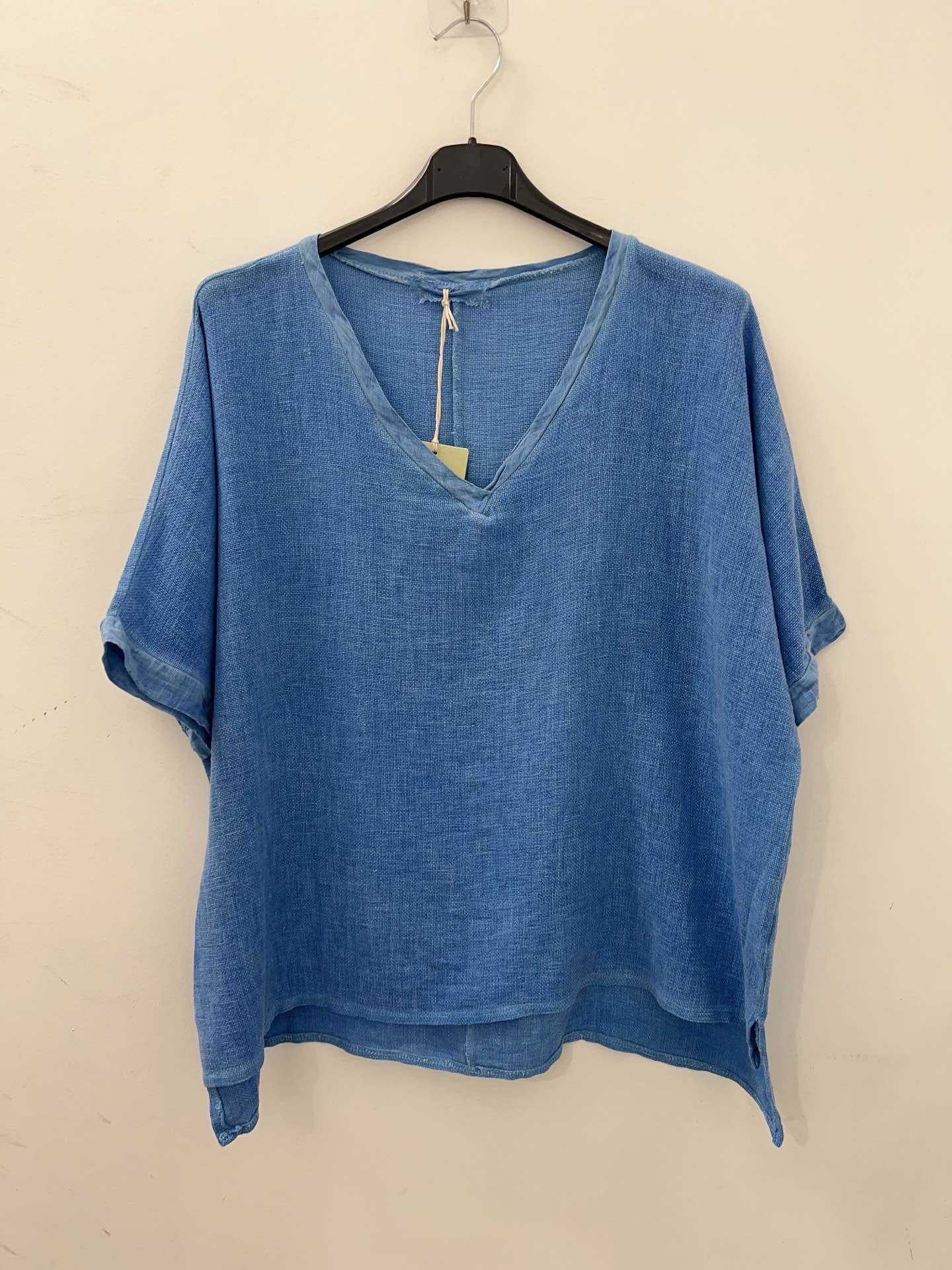 Linen/Cotton Mix Top - Italian