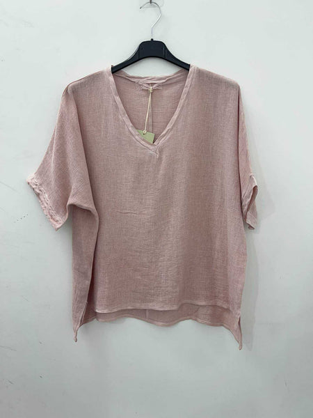 Linen/Cotton Mix Top - Italian
