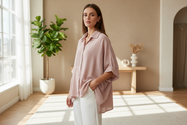 One Pocket Linen/Cotton Shirt - Italian