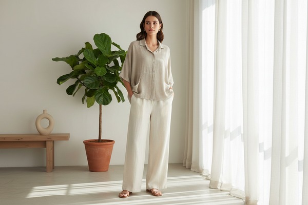 One Pocket Linen/Cotton Shirt - Italian