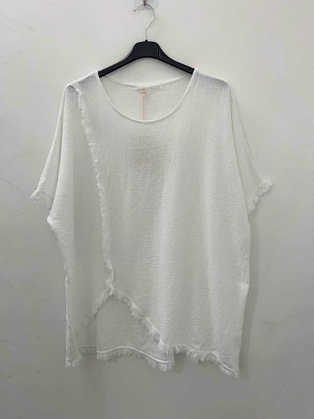 Linen/Cotton Mix Top - Italian