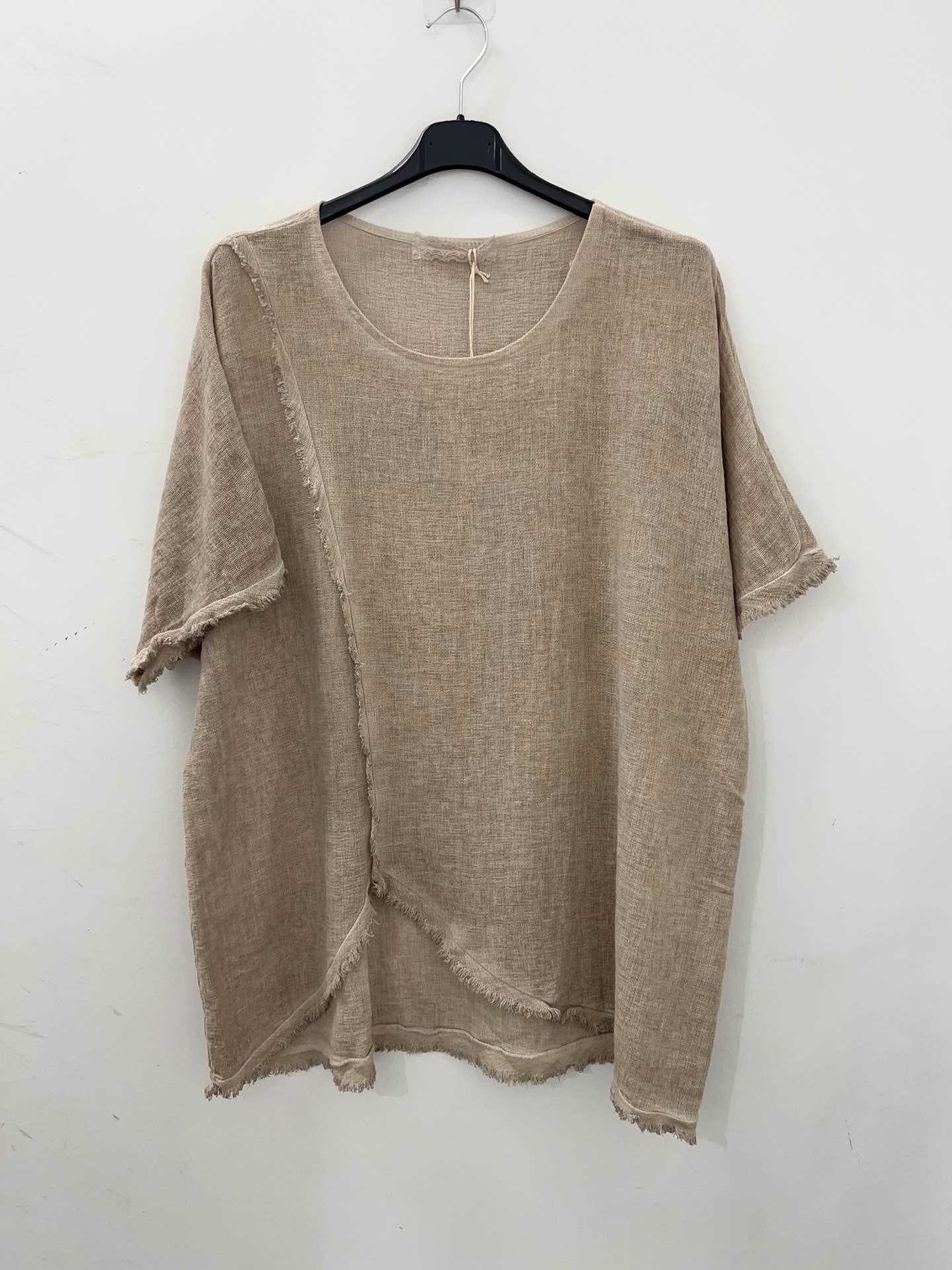 Linen/Cotton Mix Top - Italian