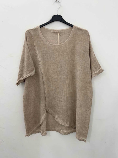 Linen/Cotton Mix Top - Italian