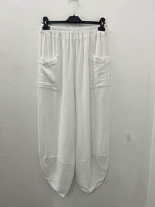 Linen/Cotton Mix Pants - Italian