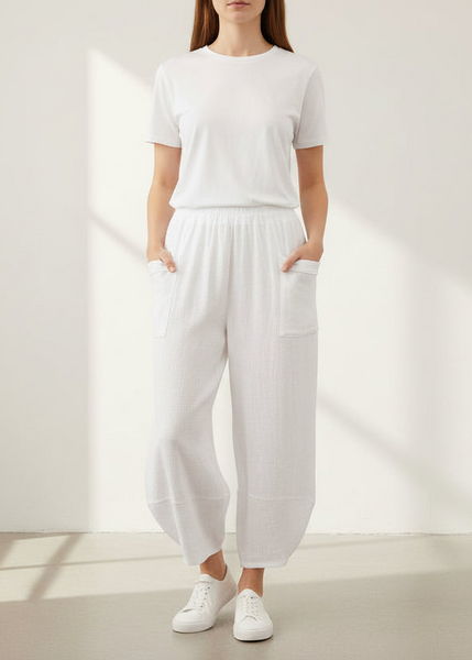 Linen/Cotton Mix Pants - Italian