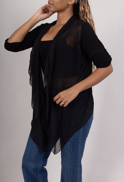 Crop Silk Cardigan - Italian