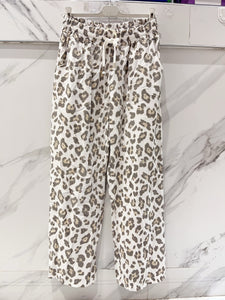 Wide Leg Animal Print Pants