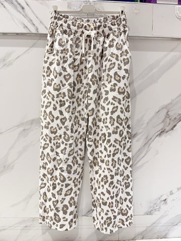 Wide Leg Animal Print Pants
