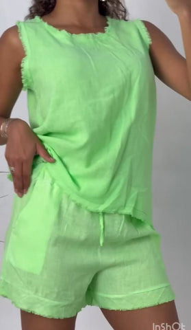 Sleeveless Linen Top
