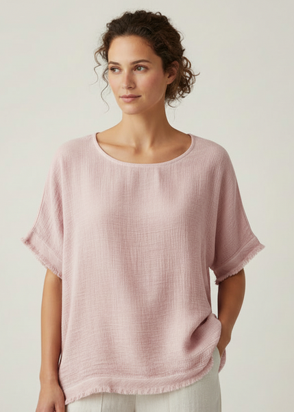 Linen/Cotton Mix Top - Italian