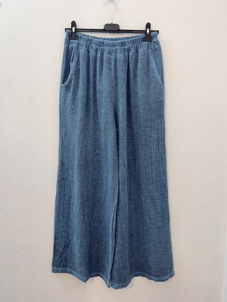 Linen/Cotton Mix Pants - Italian