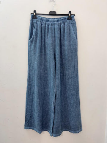 Linen/Cotton Mix Pants - Italian