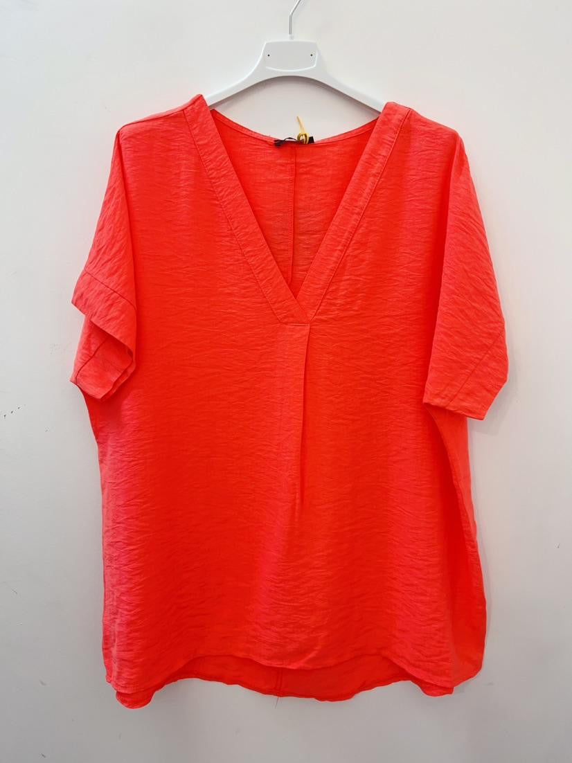 Short Sleeve Air Flow Blouse - Italian