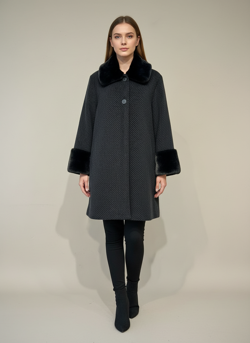 Fur Trim Coat