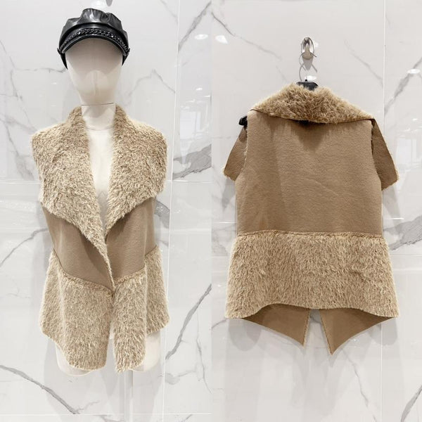 Short Fur Mix Vest