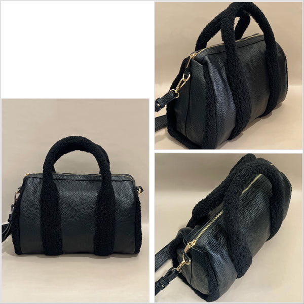 Fur Trim Hand Bag