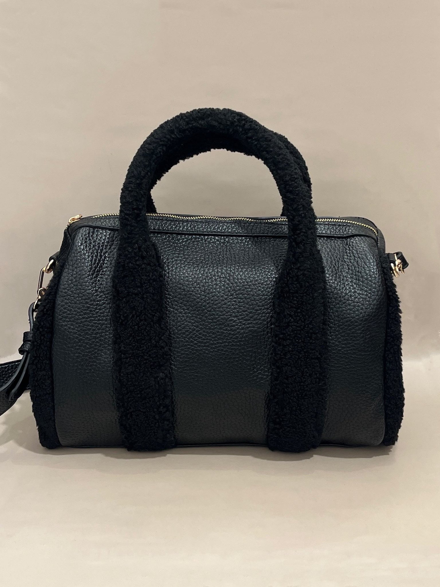 Fur Trim Hand Bag