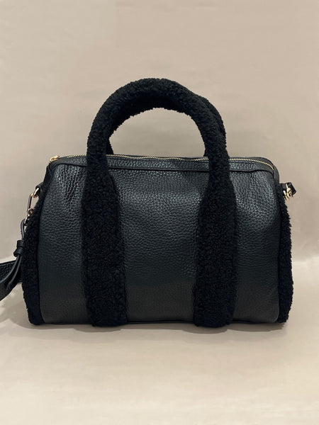 Fur Trim Hand Bag