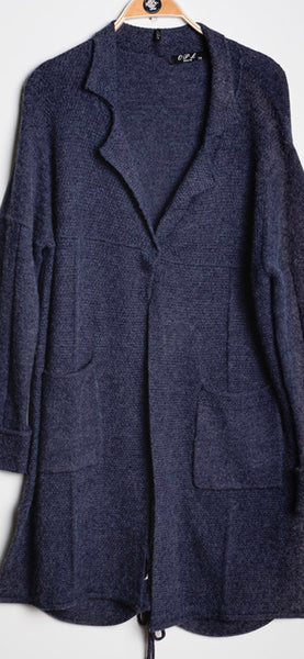 3/4 Cardigan With Front Pockets